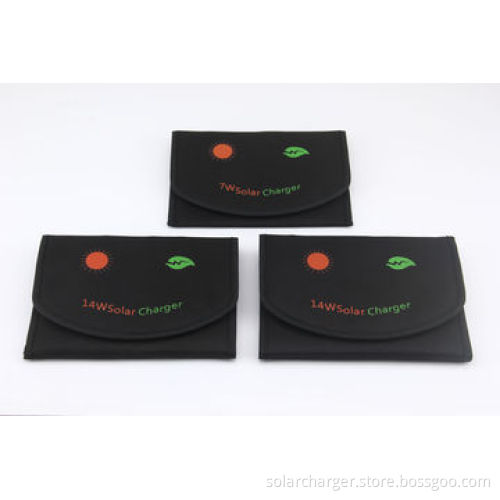 Solar Panel Foldable Dual-port Charger for 5V USB-charged Devices